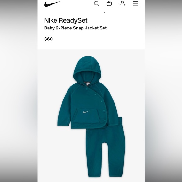 Nike Baby 6 Month 2-Piece Snap Jacket Set - Picture 6 of 6